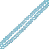 Crystal Lane Rondelle 1.5x2.5mm Opaque Blue AB 2x7" Strands