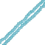 Crystal Lane Rondelle 1.5x2.5mm Opaque Blue 2x7" Strands