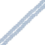 Crystal Lane Rondelle 1.5x2.5mm Opaque Light Periwinkle 2x7" Strands