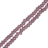 Crystal Lane Rondelle 1.5x2.5mm Opaque Dark Purple 2x7" Strands