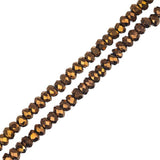 Crystal Lane Rondelle 1.5x2.5mm Opaque Copper Iris 2x7" Strands