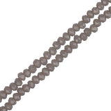Crystal Lane Rondelle 1.5x2.5mm Opaque Grey 2x7" Strands