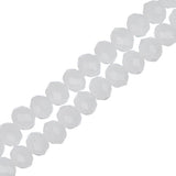 Crystal Lane Rondelle 3x4mm Opaque White Matt 2x7" Strand