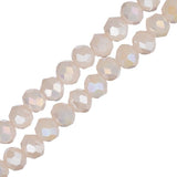 Crystal Lane Rondelle 3x4mm Opaque Cream AB 2x7" Strand
