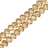 Crystal Lane Rondelle 3x4mm Topaze Transparente AB 110/Brin