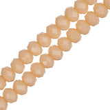 Crystal Lane Rondelle 3x4mm Opaque Cream 2x7" Strand