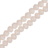 Crystal Lane Rondelle 3x4mm Opaque Light Cream 2x7" Strand