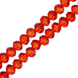 Crystal Lane Rondelle 3x4mm Transparent Red 2x7" Strand