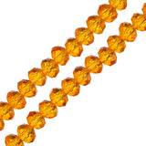 Crystal Lane Rondelle 3x4mm Transparent Orange 2x7" Strand