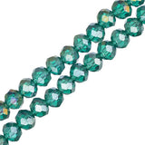 Crystal Lane Rondelle 3x4mm Transparent Dark Green AB 2x7" Strand