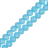 Crystal Lane Rondelle 3x4mm Opaque Blue 2x7" Strand