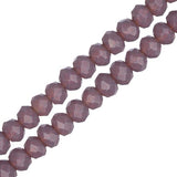 Crystal Lane Rondelle 3x4mm Opaque Dark Purple 2x7" Strand