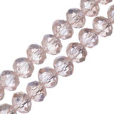 Crystal Lane Rondelle 4x6mm Transparent Pink AB 2x7" Strand