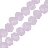Crystal Lane Rondelle 4x6mm Opaque Pink 2x7" Strand