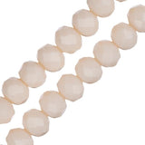 Crystal Lane Rondelle 4x6mm Opaque Light Cream 2x7" Strand