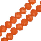 Crystal Lane Rondelle 4x6mm Opaque Orange 2x7" Strand