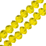 Crystal Lane Rondelle 4x6mm Transparent Yellow 2x7" Strand