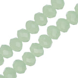 Crystal Lane Rondelle 4x6mm Opaque Light Green 2x7" Strand