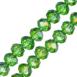 Crystal Lane Rondelle 4x6mm Transparent Green AB 2x7" Strand