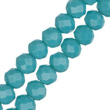 Crystal Lane Rondelle 4x6mm Opaque Turquoise Blue 2x7" Strand
