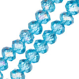 Crystal Lane Rondelle 4x6mm Transparent Blue AB 2x7" Strand