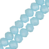 Crystal Lane Rondelle 4x6mm Opaque Light Blue 2x7" Strand