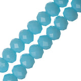 Crystal Lane Rondelle 4x6mm Opaque Blue 2x7" Strand