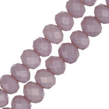 Crystal Lane Rondelle 4x6mm Opaque Light Purple 2x7" Strand