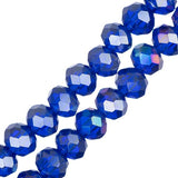 Crystal Lane Rondelle 4x6mm Transparent Sapphire AB 2x7" Strand