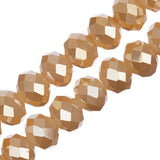 Crystal Lane Rondelle 6x8mm Op Lt Champagne Luster 2x7" Strand