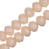 Crystal Lane Rondelle 6x8mm Opaque Light Cream 2x7" Strand