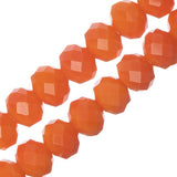 Crystal Lane Rondelle 6x8mm Opaque Orange 2x7" Strand