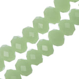 Crystal Lane Rondelle 6x8mm Opaque Light Green 2x7" Strand