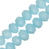 Crystal Lane Rondelle 6x8mm Opaque Light Blue 2x7" Strand