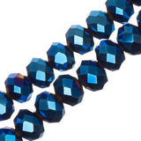 Crystal Lane Rondelle 6x8mm Opaque Blue Iris 2x7" Strand
