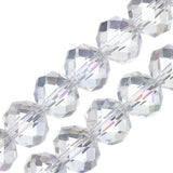 Crystal Lane Rondelle 8x10mm Transparent Crystal AB 2x7" Strand