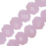 Crystal Lane Rondelle 8x10mm Opaque Pink 2x7" Strand