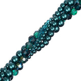 Crystal Lane Twisted Bead Strands Teal Hydrangea