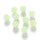 Round Plastic Beads 5mm Glow In The Dark 100g