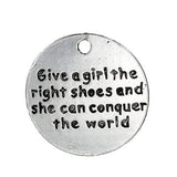 Give A Girl The Right Shoes Pendant 24mm 1/pk