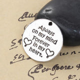 Memorial Pendant 25mm Forever In My Heart 1/pk