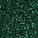 11/0 Delica Bead #0605 Silver Lined Emerald 50g Bag