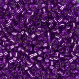 11/0 Delica Bead #1345 Silver Lined Magenta 50g Bag