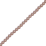 Perles de Verre Tchèque 4mm Rose Poudré Iridescent 45/Brin