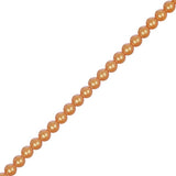 Perles de verre tchèques 4mm orange irisé 45/fil