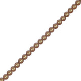 Czech Glass Pearls 4mm Iridescent Sandy Brown 45/Strand