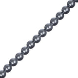 Czech Glass Pearls 6mm Gunmetal 30/Strand