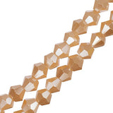 Crystal Lane Bicone 4mm Op Lt Champagne Luster 2x7" Strand