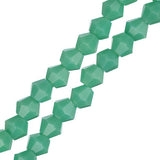 Crystal Lane Bicone 4mm Opaque Turquoise Green 2x7" Strand