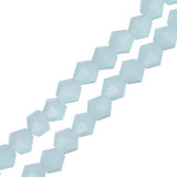 Crystal Lane Bicone 4mm Opaque Light Blue 2x7" Strand